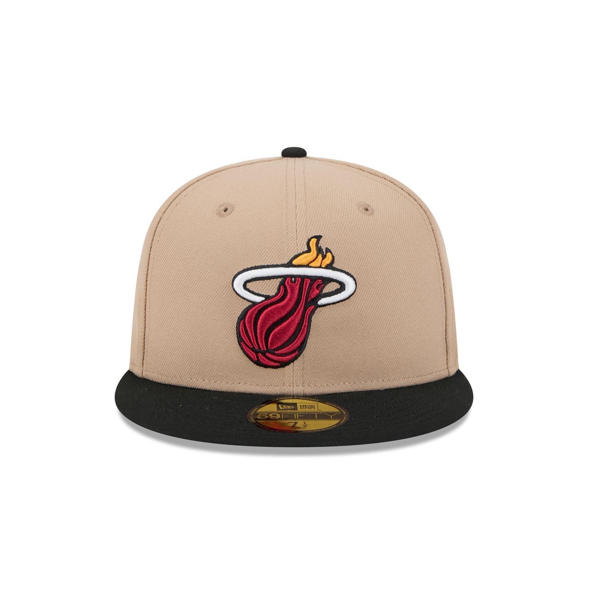 Miami Heat Camel 59FIFTY Fitted Hat Male Product Image