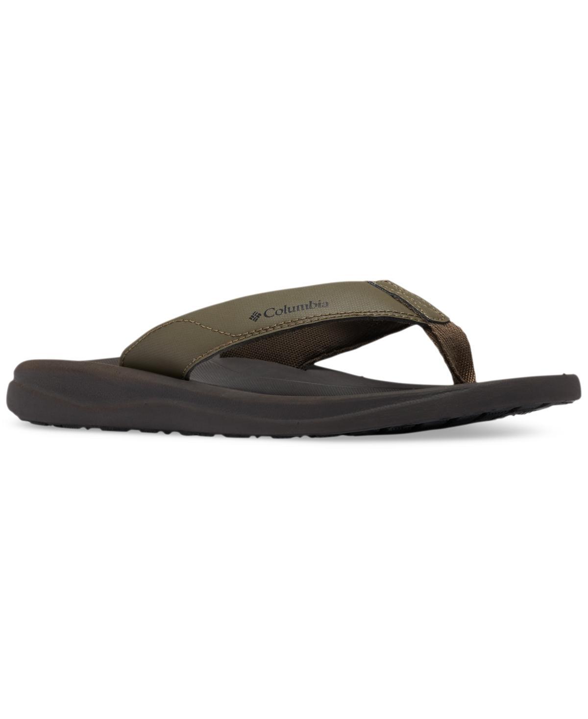 Columbia Mens Flip Flop Sandals, Womens Brown Cordovan Product Image