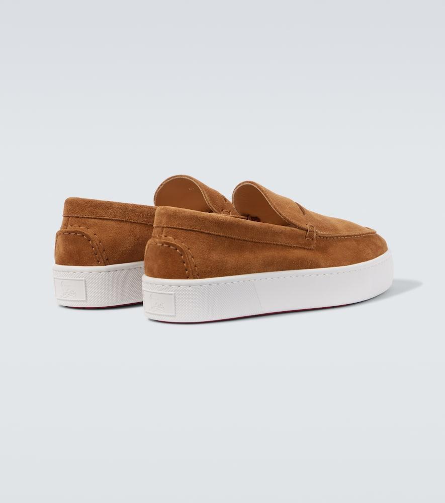 CHRISTIAN LOUBOUTIN Paqueboat Suede Boat Shoes In Rhea  Product Image