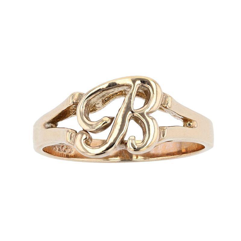 Traditions Jewelry Company 18k Gold Over Sterling Silver Initial Ring, Womens Product Image