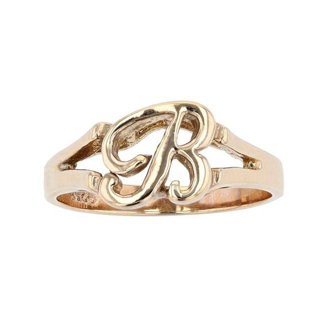 Traditions Jewelry Company 18k Gold Over Sterling Silver Initial Ring, Womens B Product Image