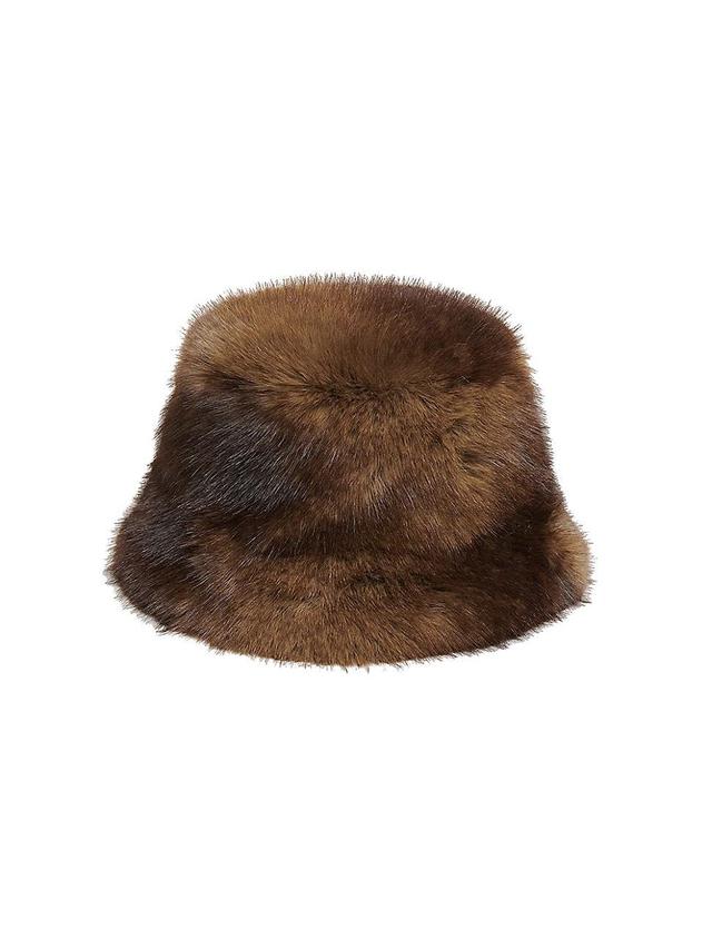 Womens Gilly Faux-Mink Bucket Hat Product Image