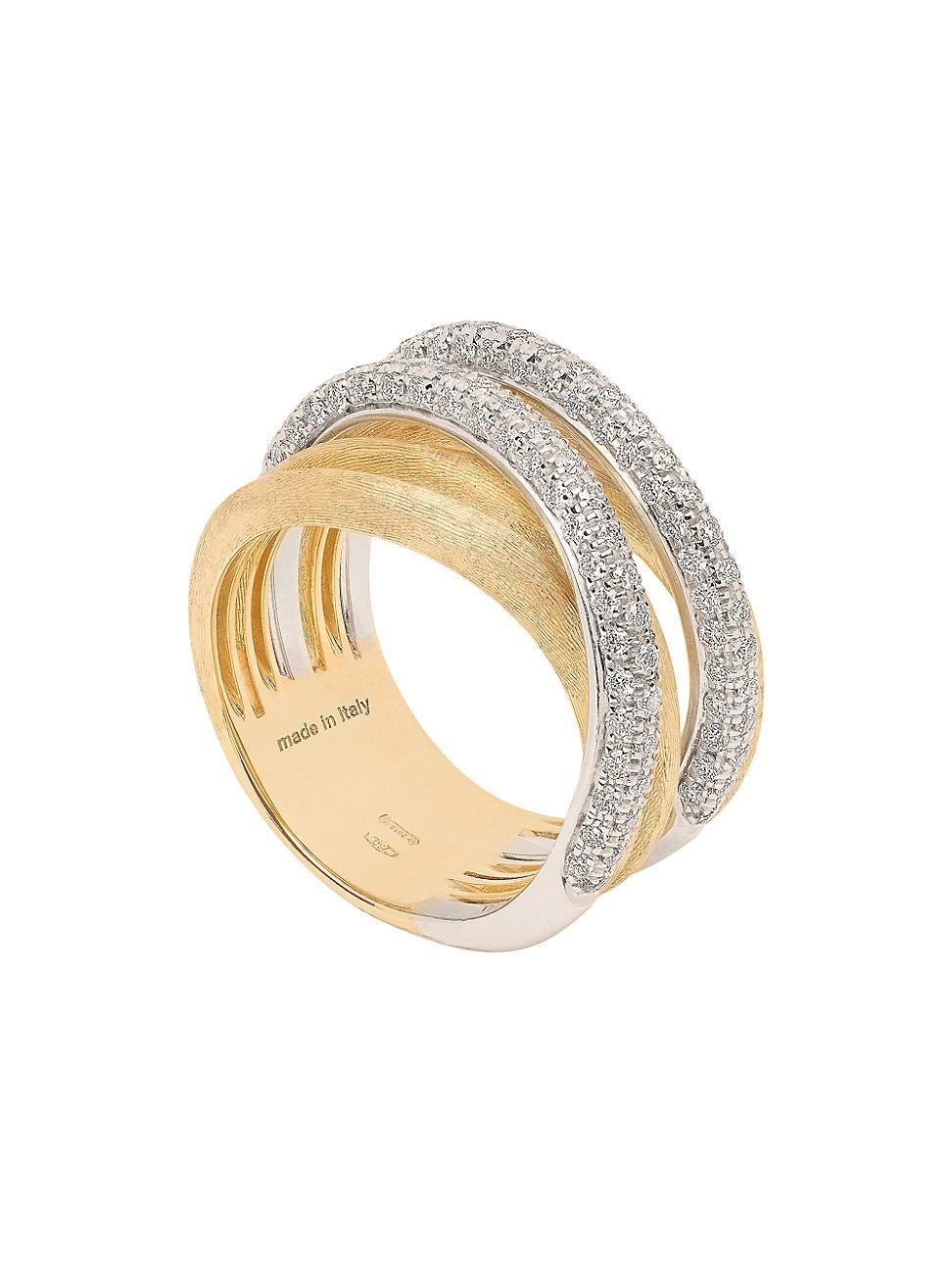 Womens Jaipur Link Alta Two-Tone 18K Gold & 1.02 TCW Diamond Five-Band Ring Product Image