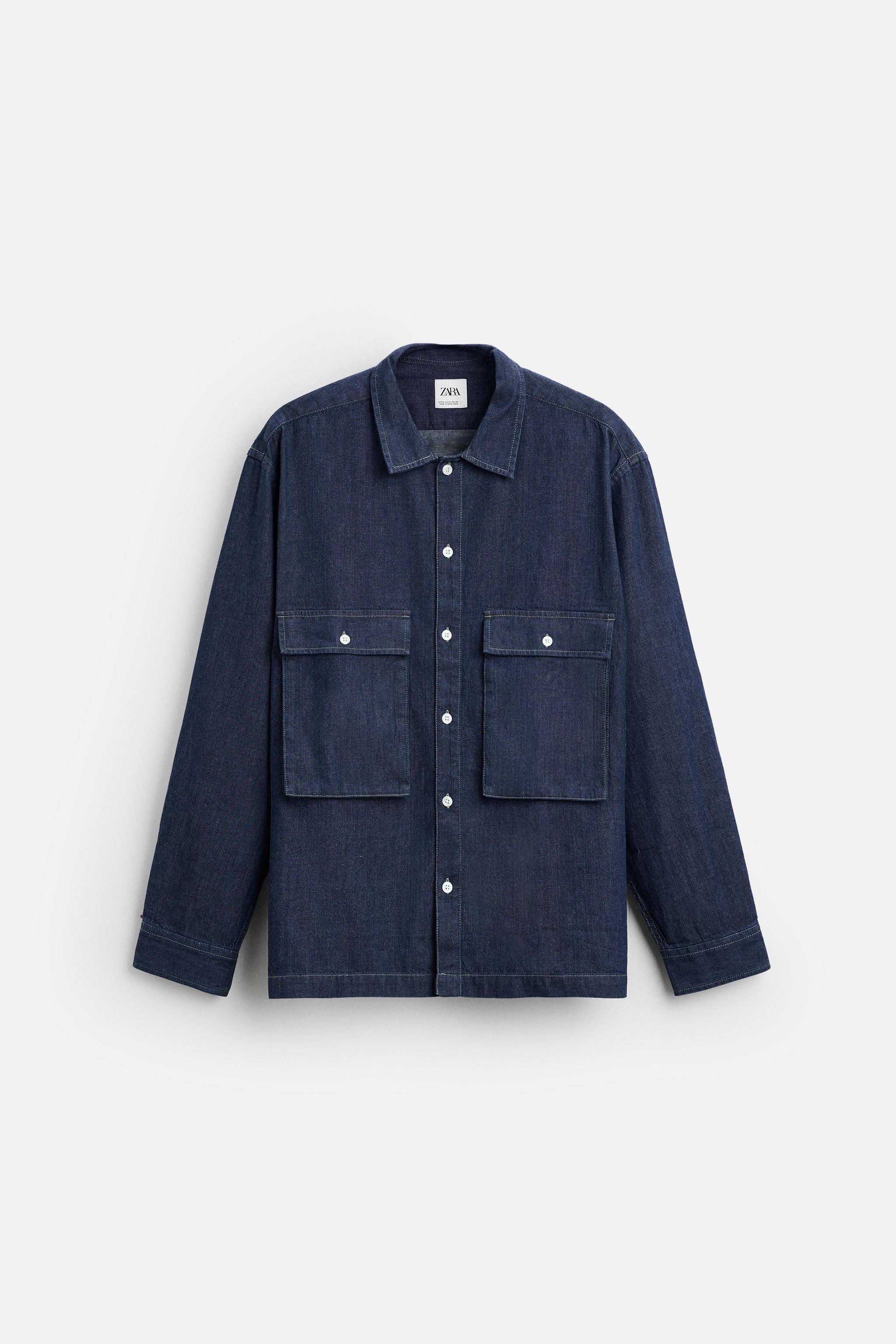 DENIM SHIRT WITH POCKETS Product Image