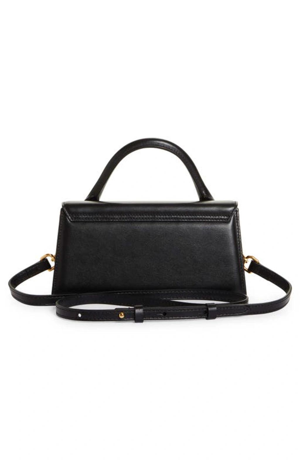 JACQUEMUS Le Chiquito Long Leather Top Handle Bag In Black Product Image