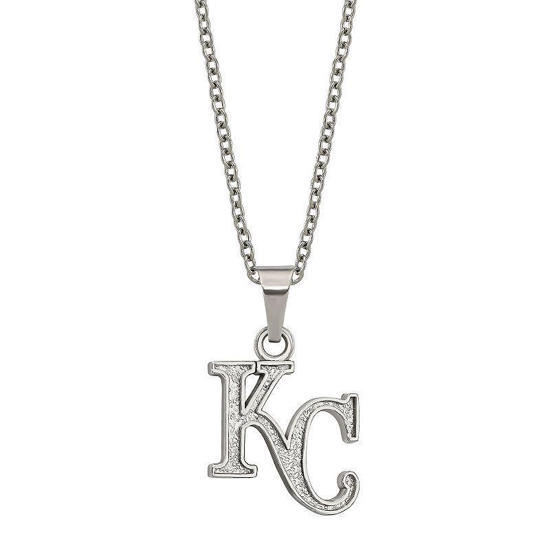 LogoArt Stainless Steel Kansas City Royals Pendant Necklace, Womens Product Image