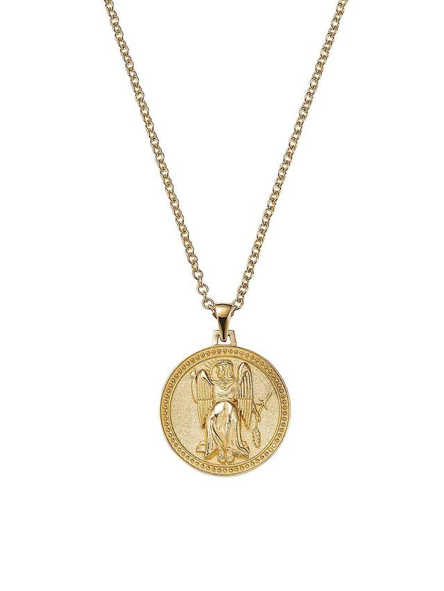 Womens Icons 18K Yellow Gold Zodiac Medallion Necklace Product Image