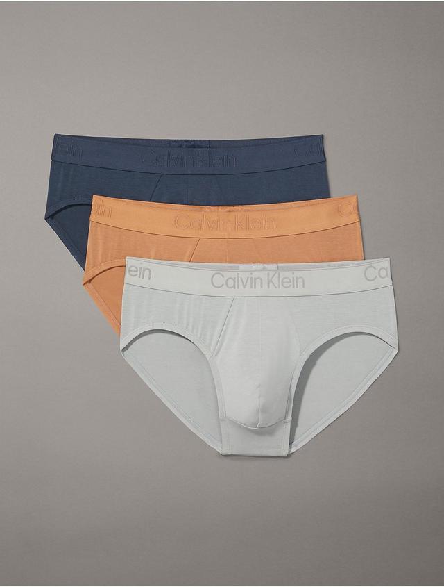 Calvin Klein Mens CK Black 3-Pack Hip Brief - Multi - XL Product Image