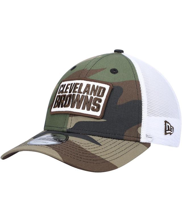 Mens New Era Camo Cleveland Browns 9FORTY Trucker Snapback Hat Product Image