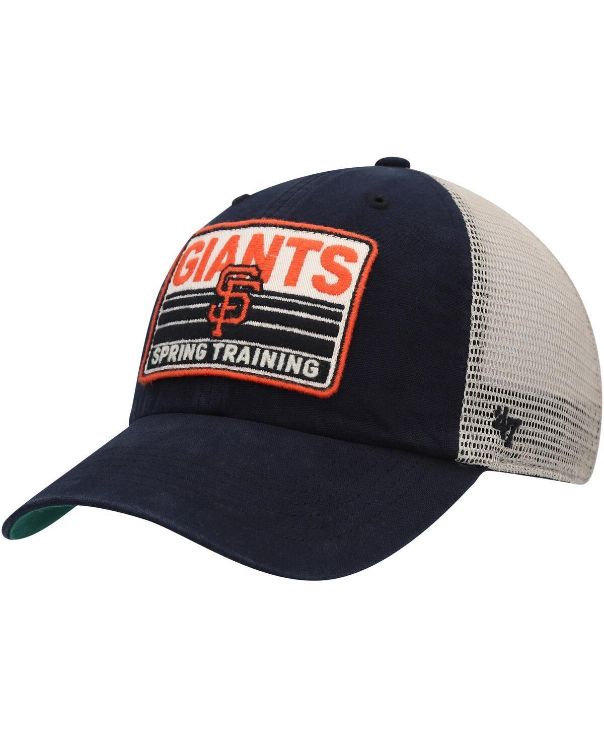 Mens 47 /Tan San Francisco Giants Four Stroke Clean Up Trucker Snapback Hat Product Image