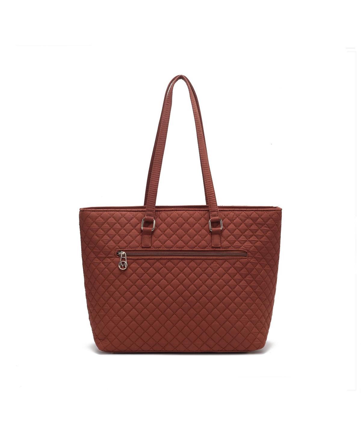 Mkf Collection Hallie Solid Quilted Cotton Women s Tote Bag by Mia K Product Image