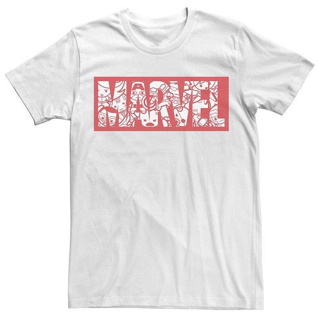 Mens Marvel Kawaii Superheroes Logo Tee White Product Image