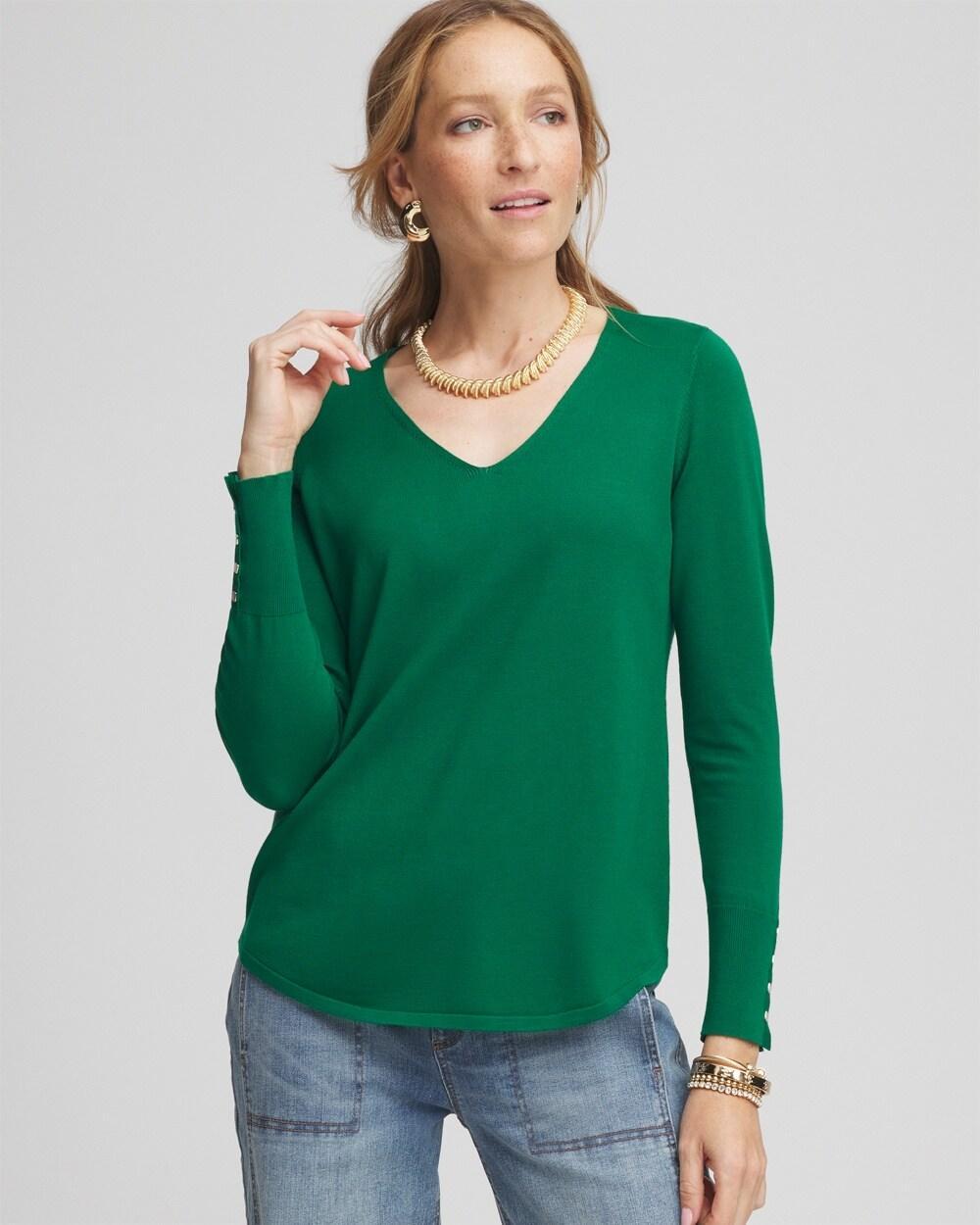 V-Neck Pullover Sweater Product Image