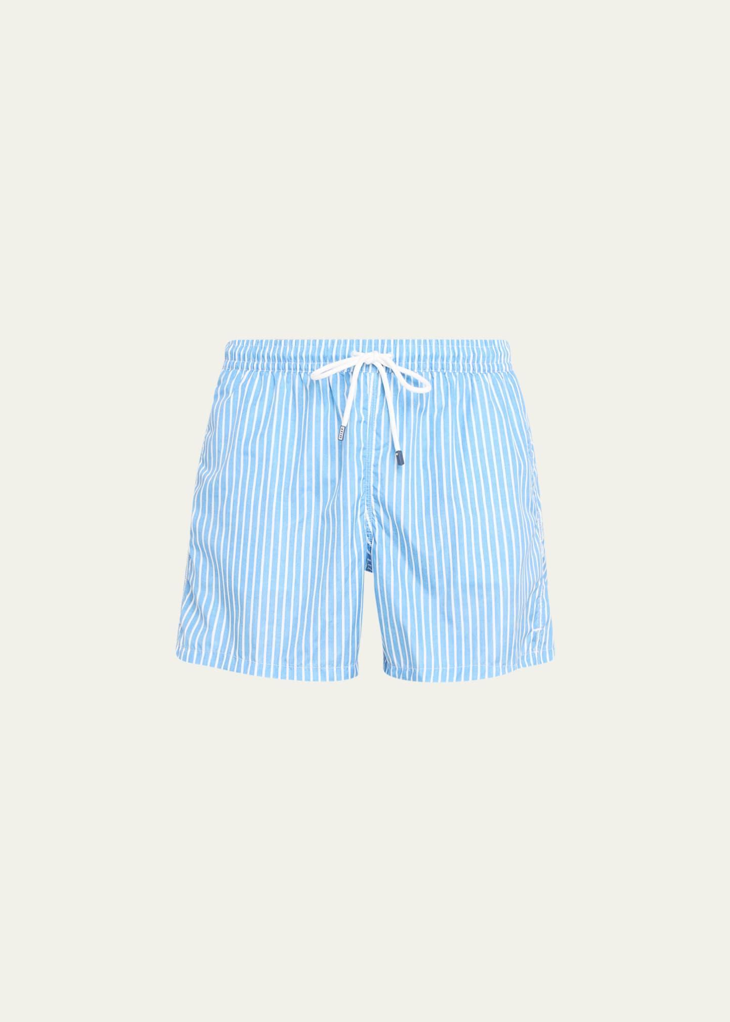 Mens Stripe Swim Trunks Product Image