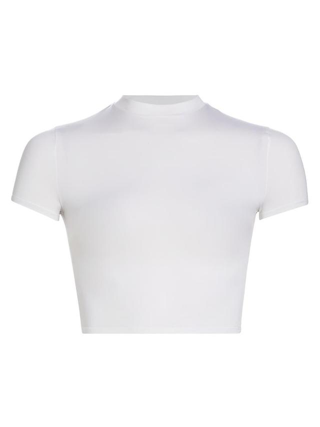 Womens Stretch Cotton Crop Tee Product Image