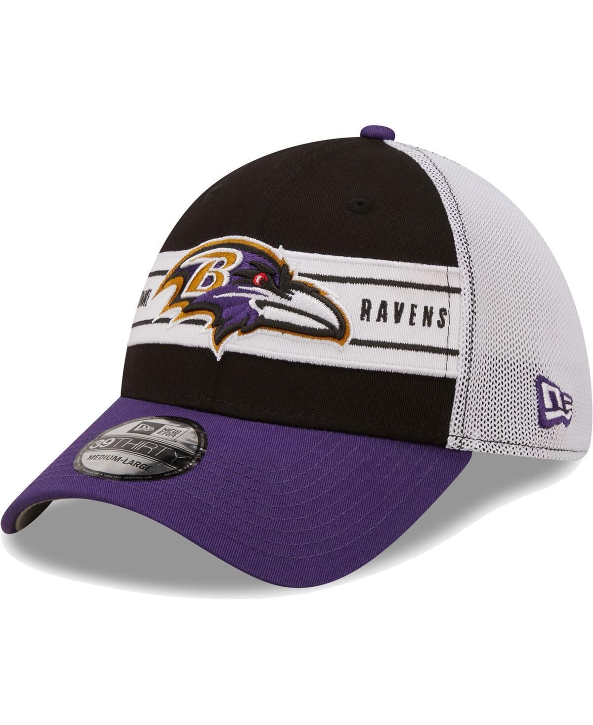 Mens New Era Black Baltimore Ravens Team Banded 39THIRTY Flex Hat - Black Product Image