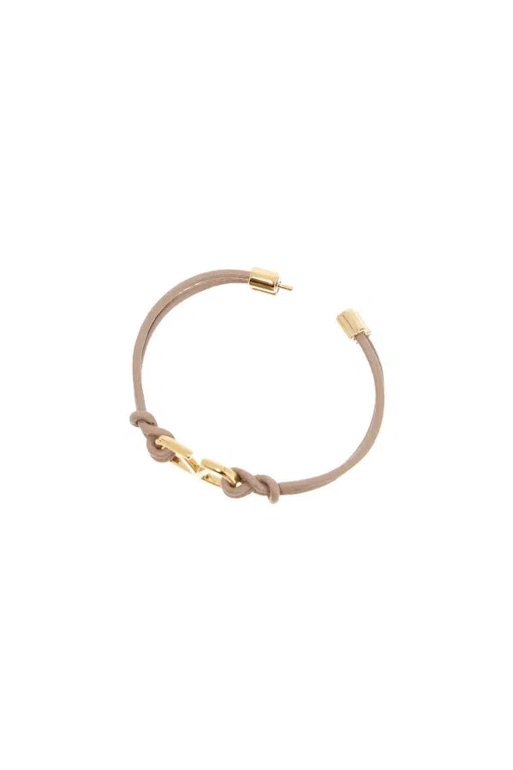 VALENTINO GARAVANI Leather Vlogo Signature Bracelet In Multicolor Product Image