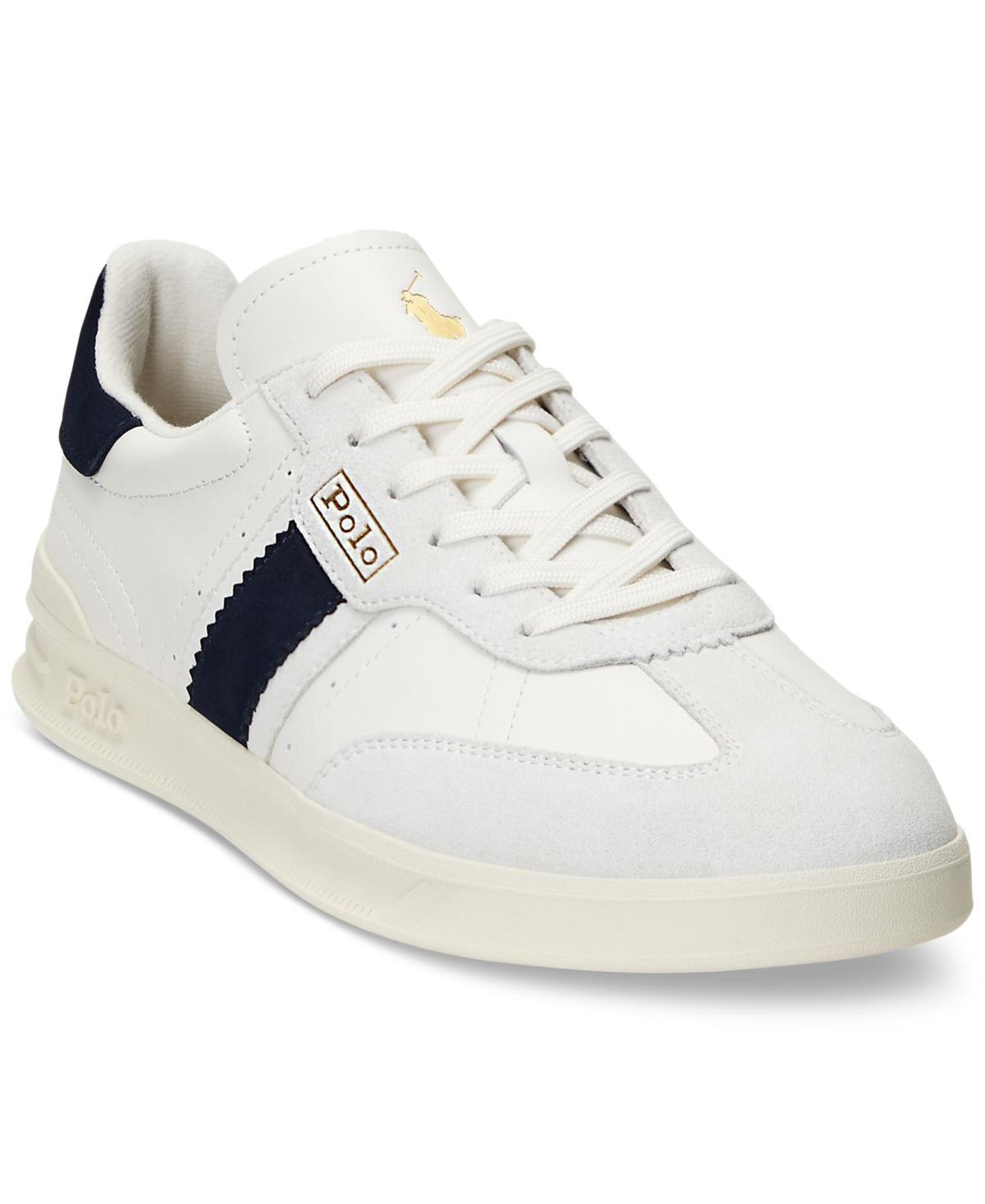 Polo Ralph Lauren Mens Heritage Aera Lace-Up Sneakers - Bianco Product Image