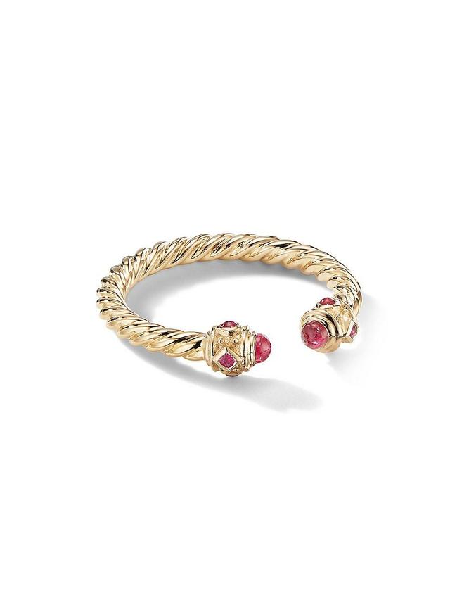 Womens Renaissance Open Ring in 18K Gold With Gemstones Product Image