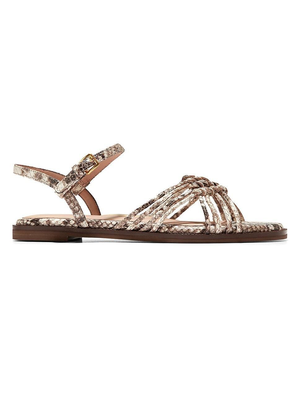 Womens Jitney Knot Leather Sandals Product Image