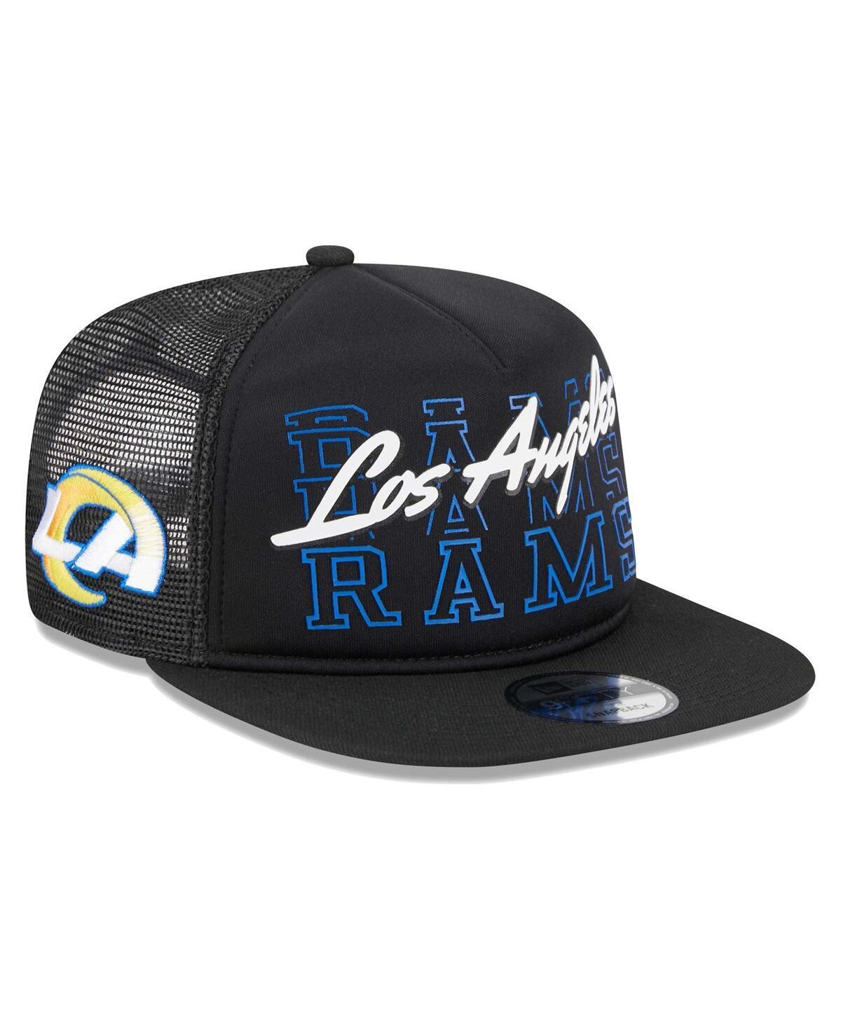 Mens New Era Black Los Angeles Rams Instant Replay 9FIFTY Snapback Hat Product Image