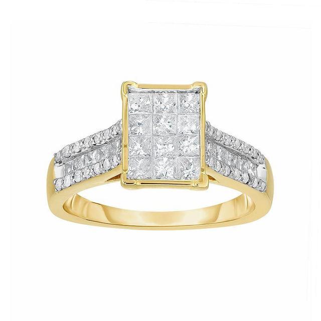 14k Gold 1 Carat T.W. Diamond Ring, Womens White Product Image