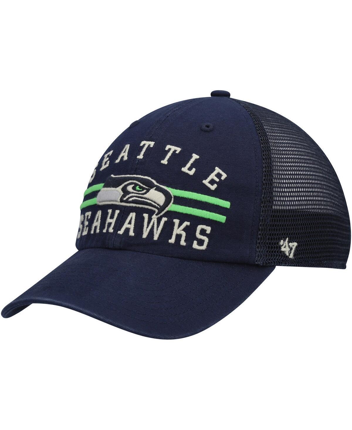 Mens 47 College Seattle Seahawks Highpoint Trucker Clean Up Snapback Hat, Blue Product Image