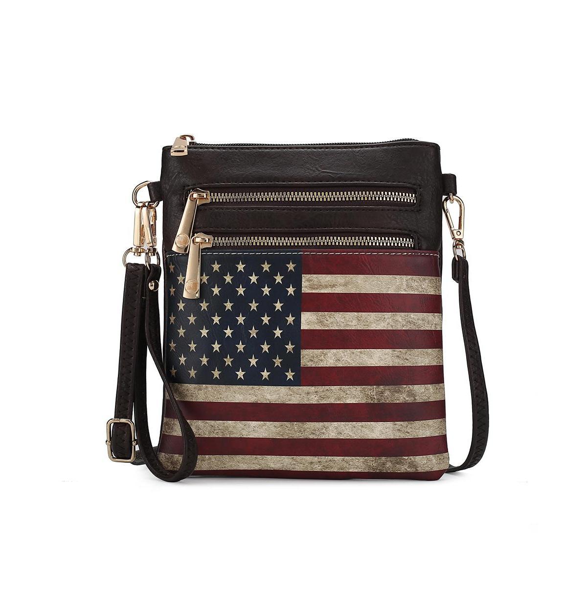 Mkf Collection Genesis Printed Flag Women s Crossbody Bag by Mia K Product Image