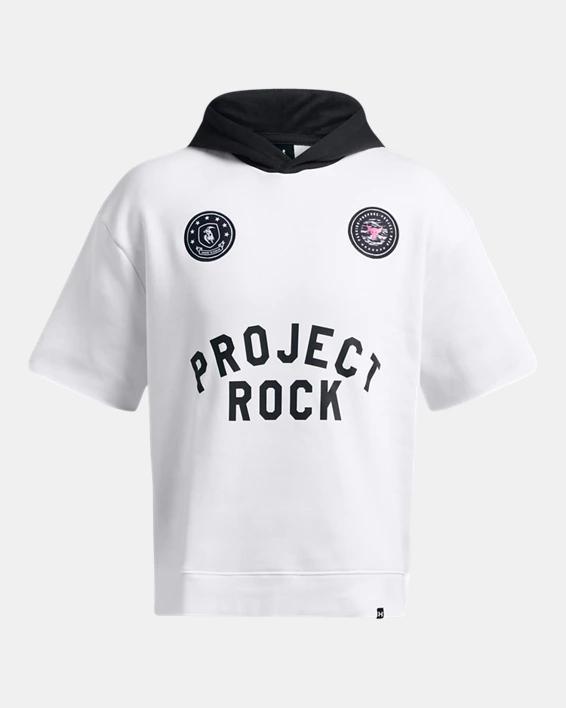 Men's Project Rock Icon Fleece Badge Of Honor Short Sleeve Hoodie Product Image