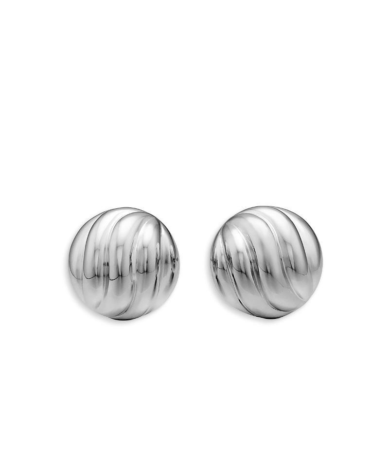 Womens Sculpted Cable Stud Earrings Product Image