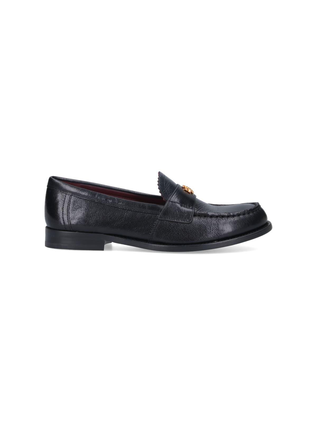 TORY BURCH Woman Loafers Black Size 8 Leather Product Image