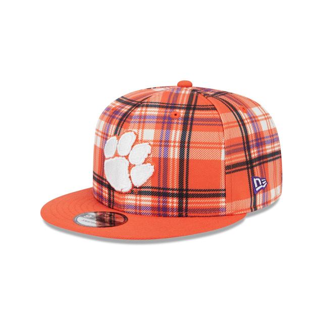 Clemson Tigers Plaid 9FIFTY Snapback Hat Male Product Image