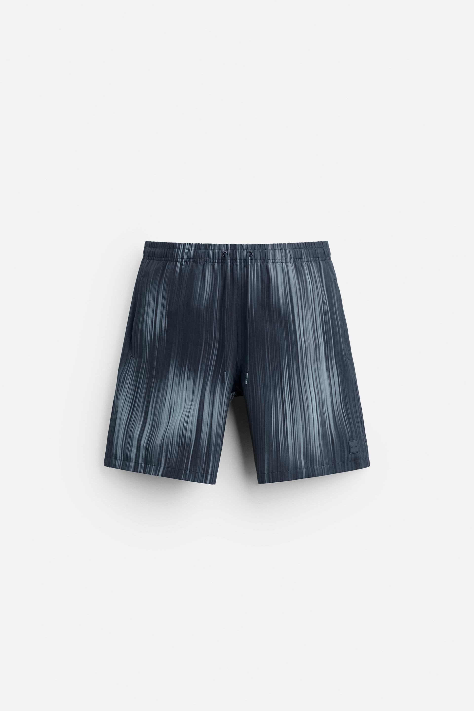 STRIPE PRINT SWIMMING TRUNKS Product Image