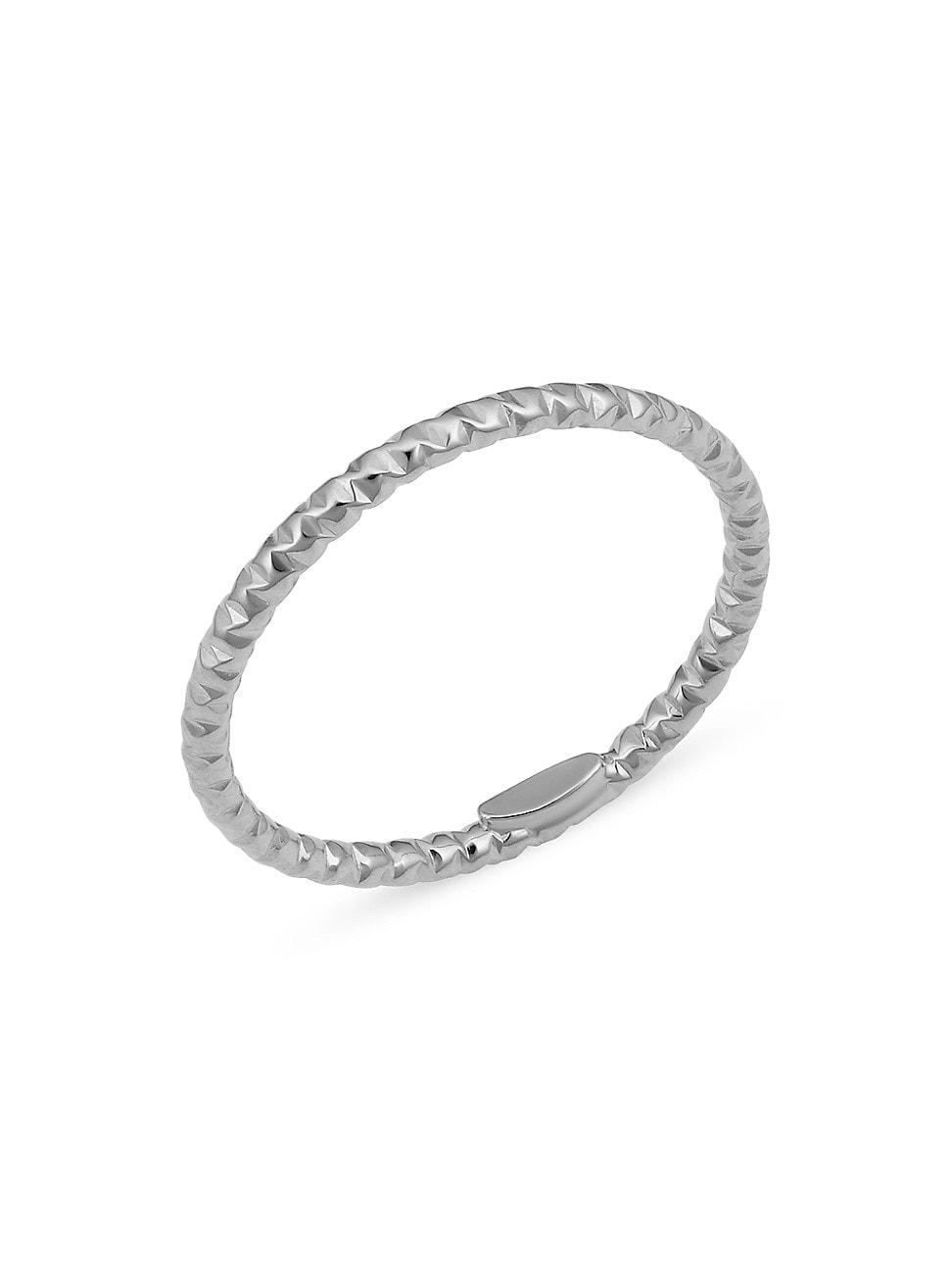 Womens 14K White Solid Gold Skyline Ring Product Image