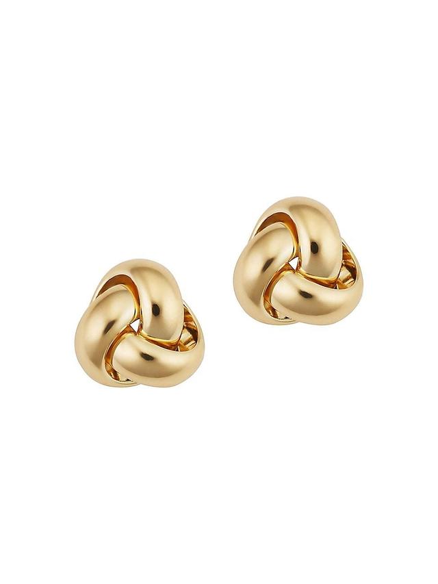 Womens 18K Yellow Gold Knotted Love Studs Product Image