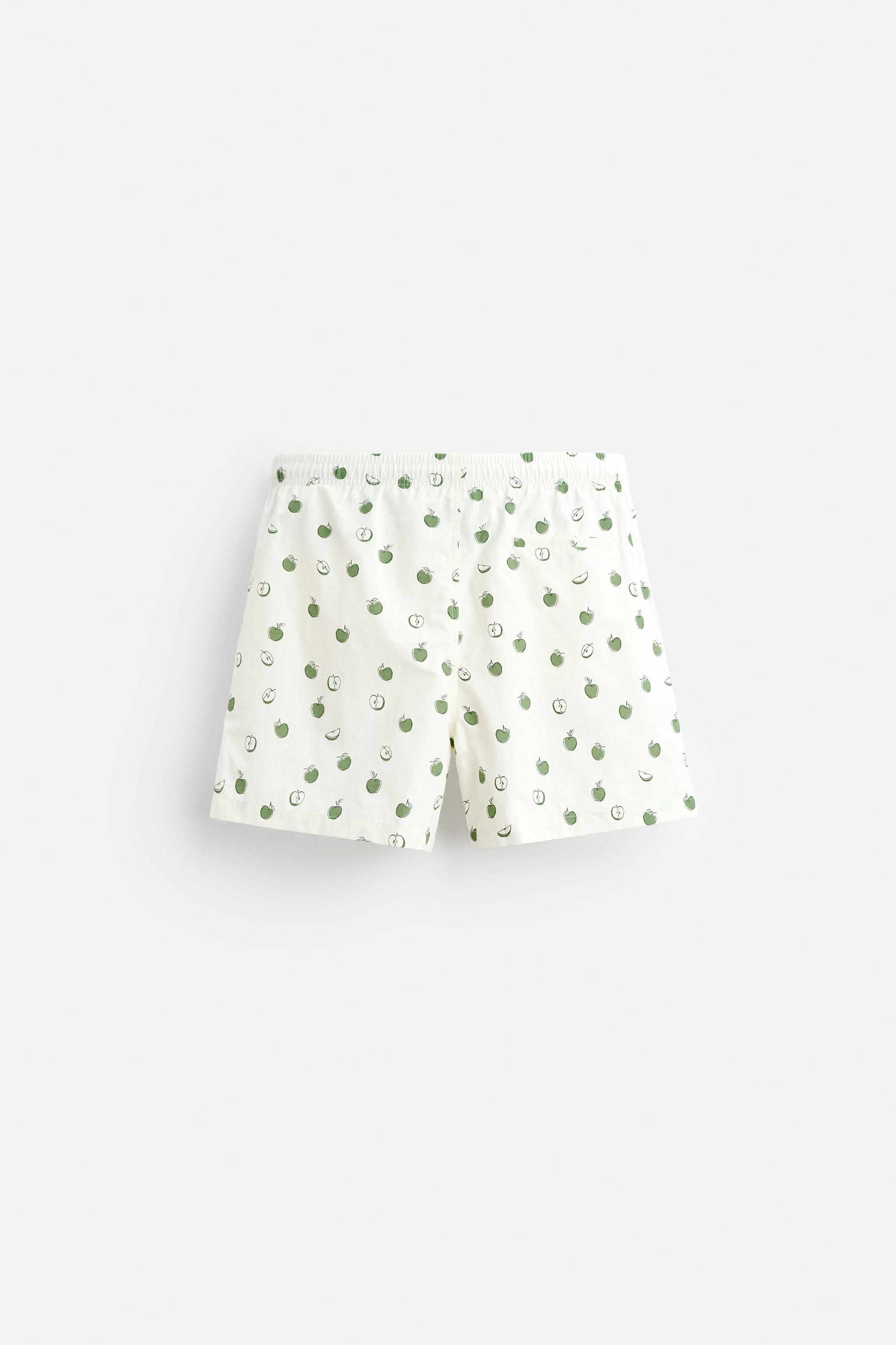 APPLE PRINT REGULAR SWIMMING TRUNKS Product Image