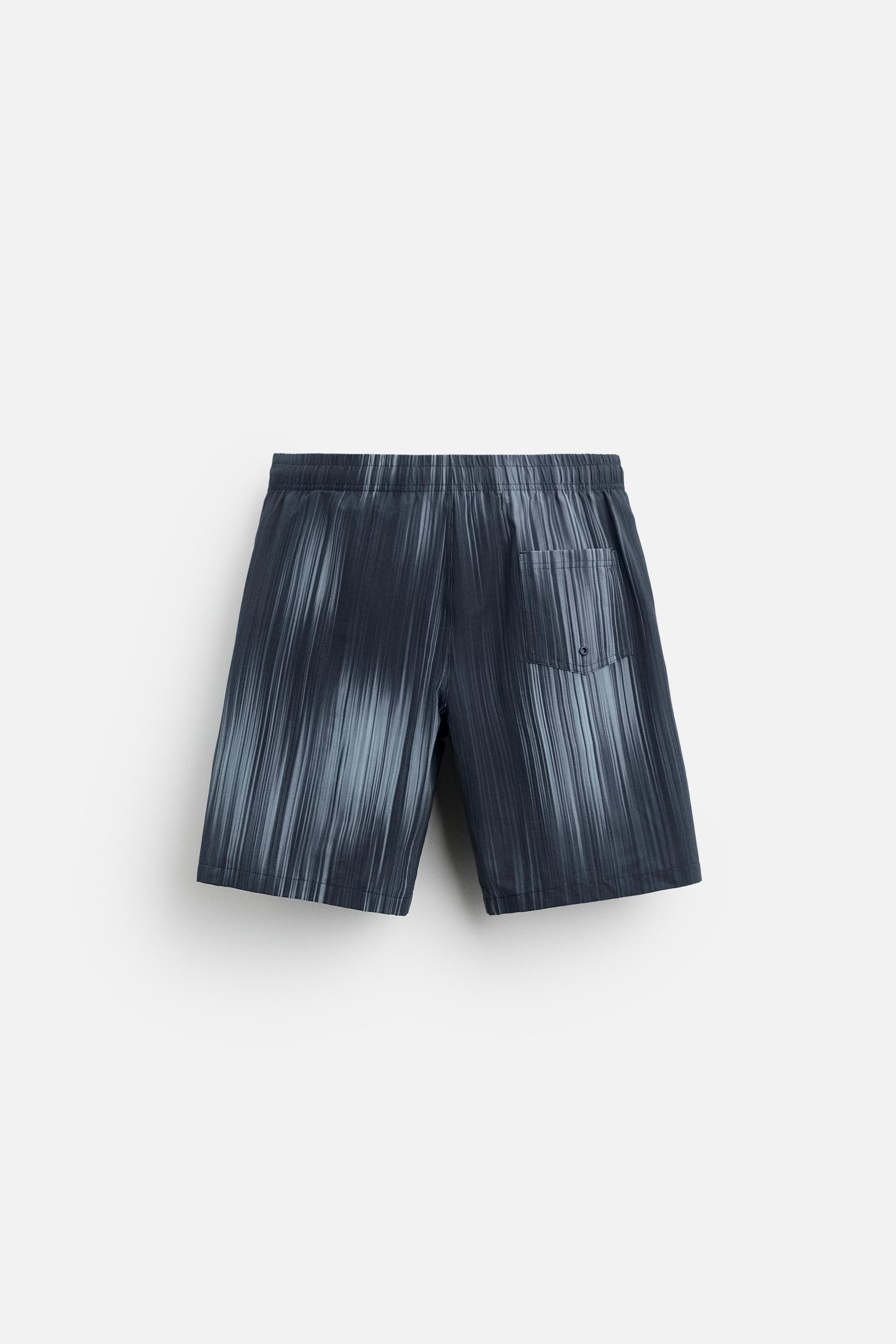 STRIPE PRINT SWIMMING TRUNKS Product Image