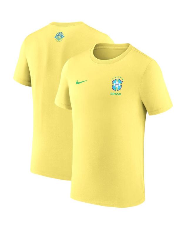 Nike Mens Yellow Brazil National Team Club Essential T-Shirt Product Image