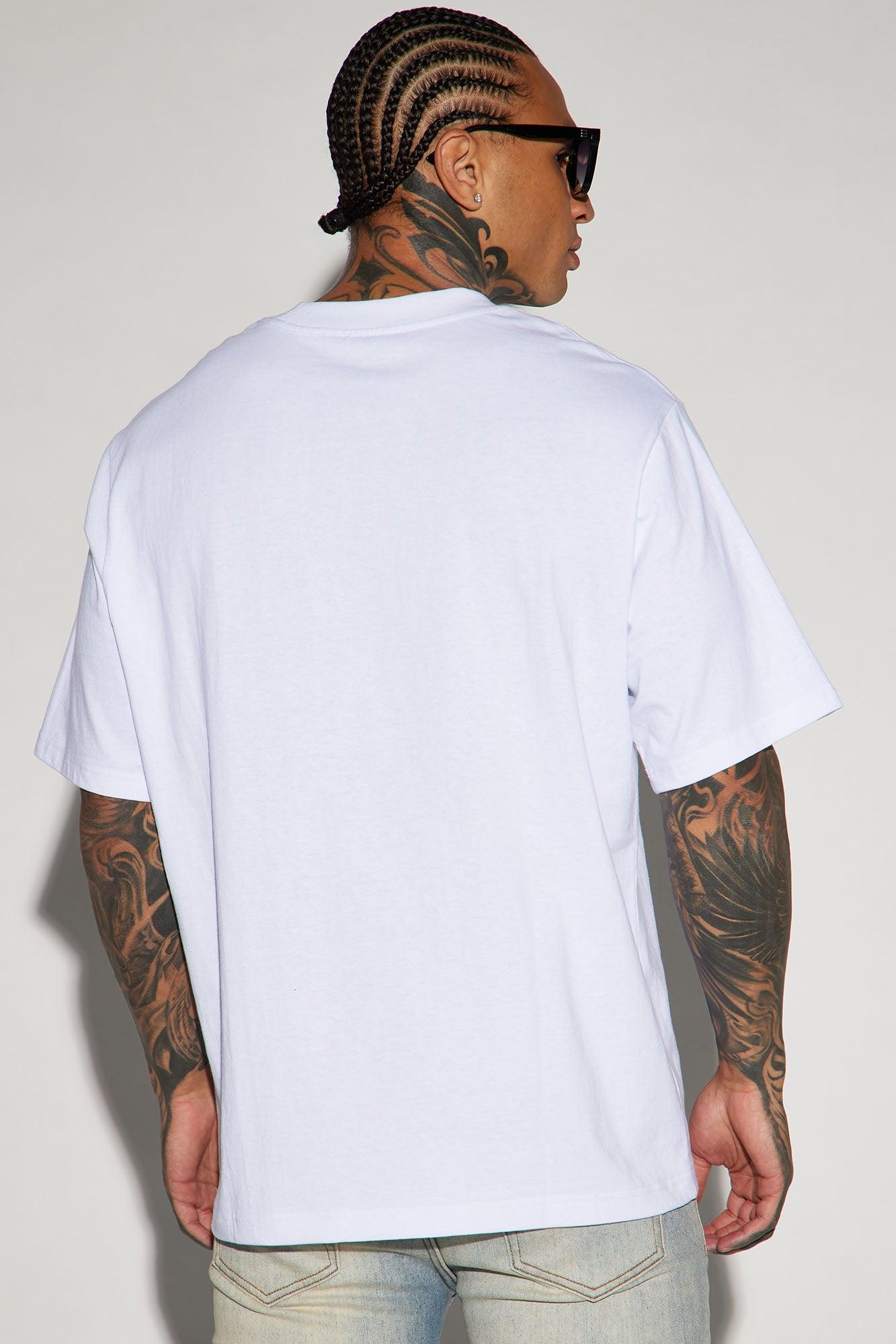 Oversized Heavyweight Short Sleeve Tee - White Product Image