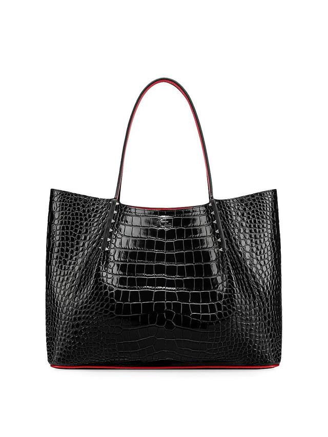 Womens Large Cabarock Crocodile-Embossed Leather Tote Product Image