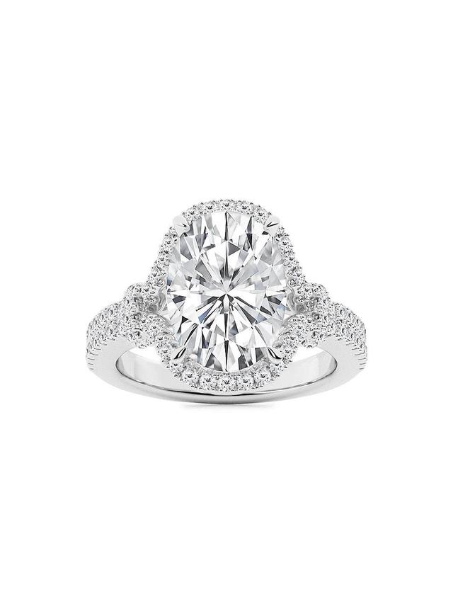 Womens 18K White Gold & 3.6 TCW Lab-Grown Diamond Engagement Ring Product Image