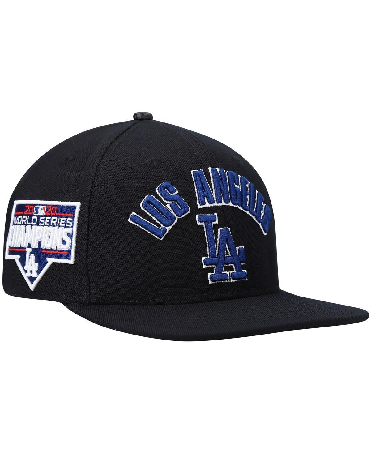 Mens Pro Standard Black Los Angeles Dodgers Stacked Logo Snapback Hat Product Image