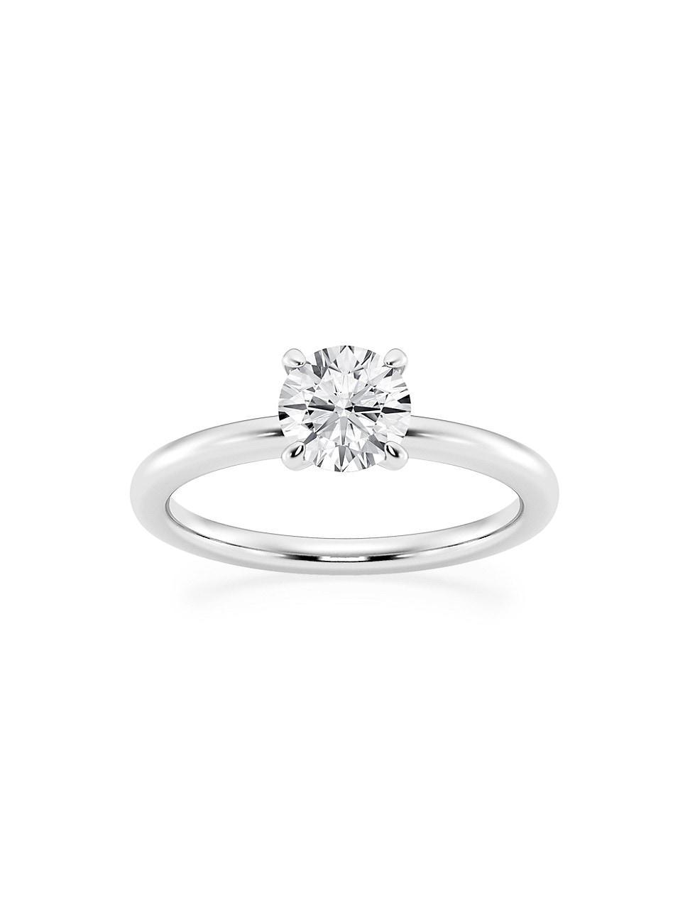 Womens 14K White Gold & Round Lab-Grown Diamond Solitaire Ring/1.00-5.00 TCW Product Image