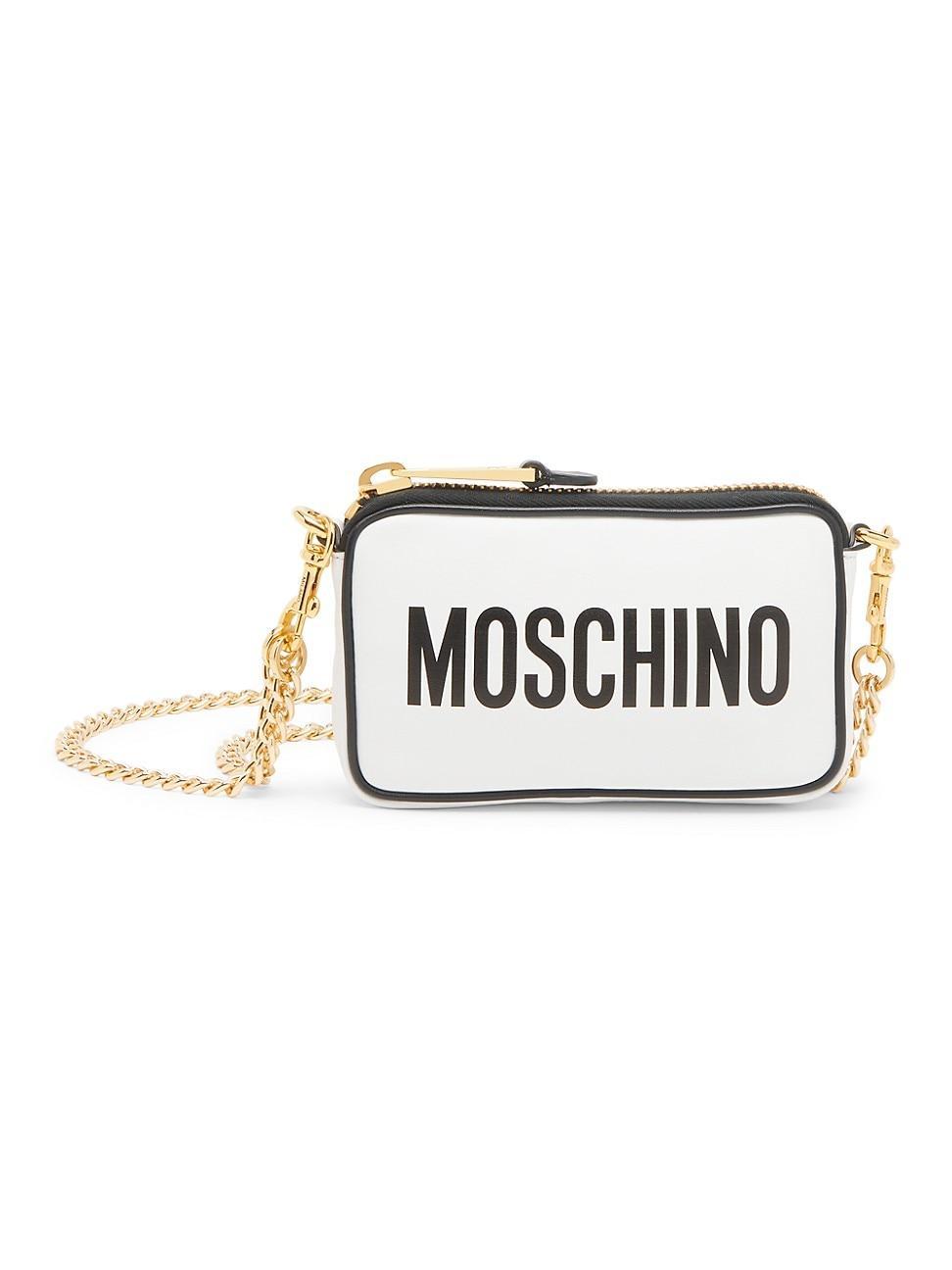 Womens Quilted Logo Leather Clutch-On-Chain Product Image