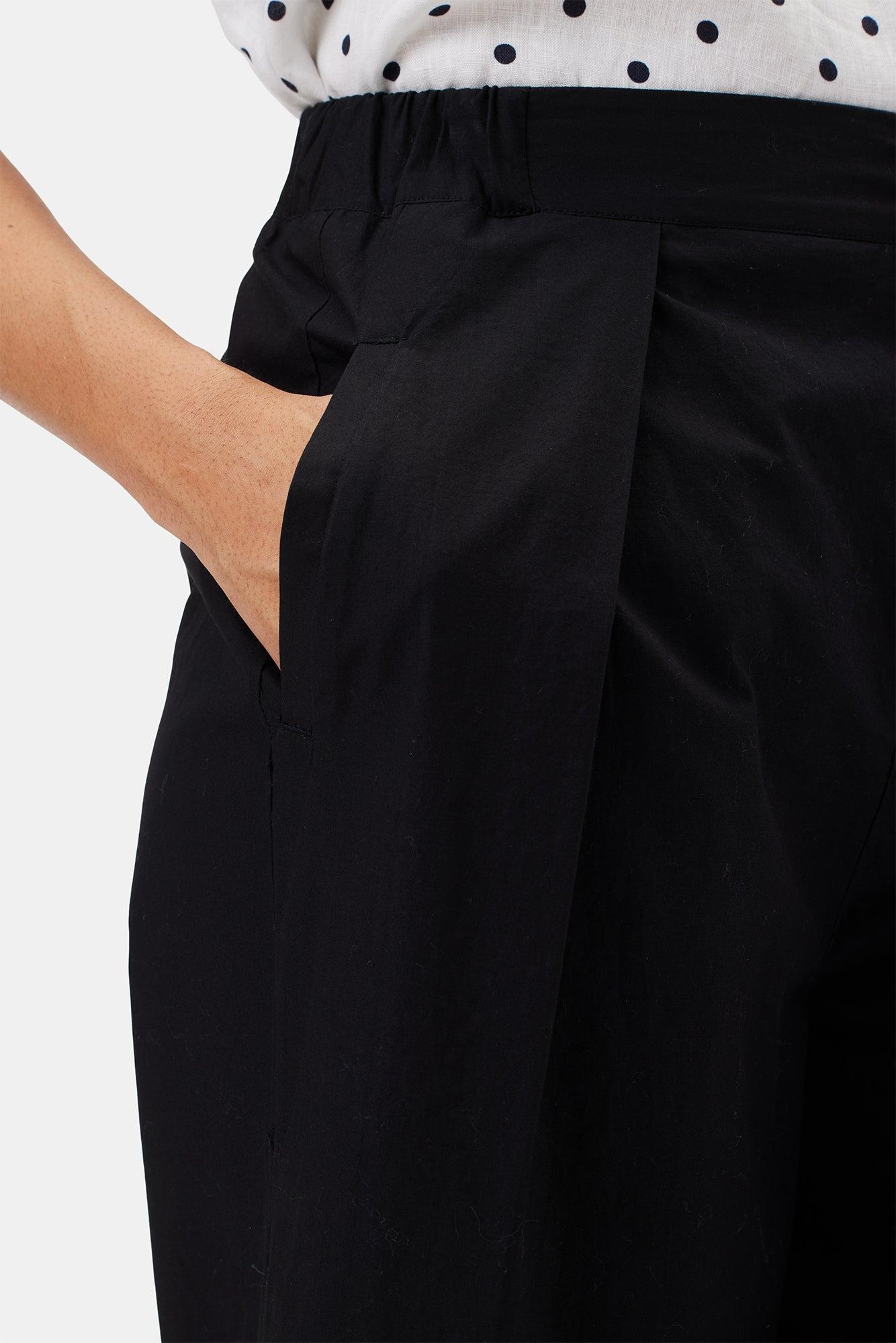 Sammy Organic Cotton Poplin Pant - Black Product Image