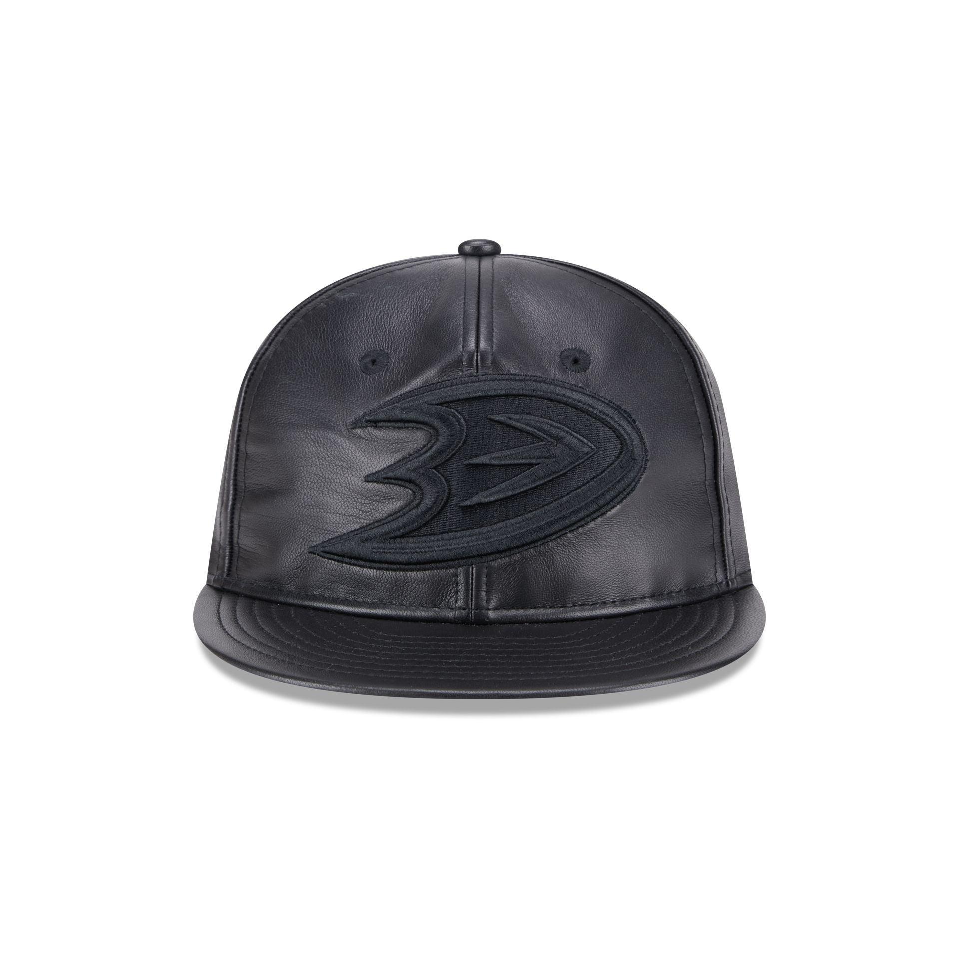 Anaheim Ducks Genuine Leather Retro Crown 9FIFTY Strapback Hat Male Product Image