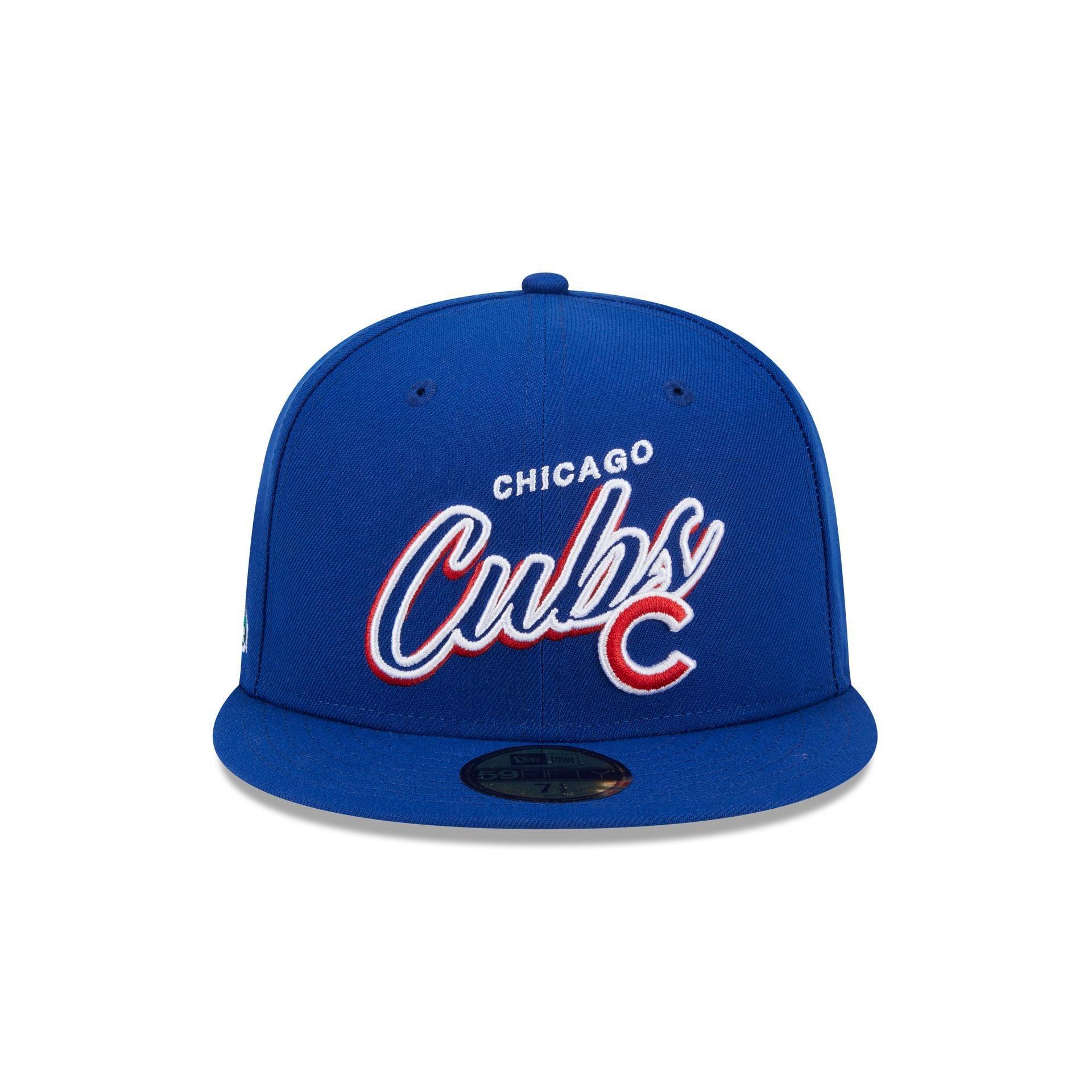 Chicago Cubs Script Sided 59FIFTY Fitted Hat Male Product Image