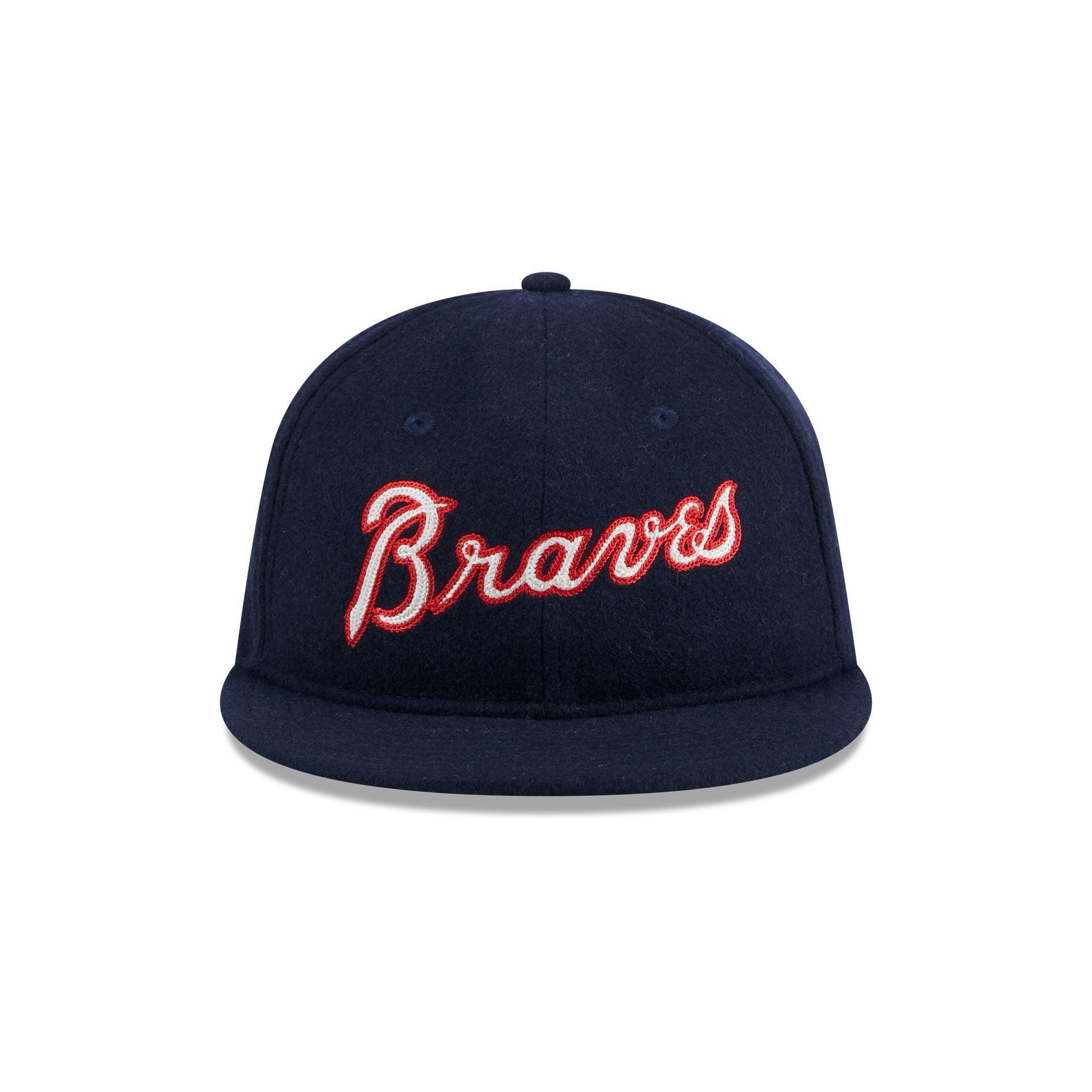 Atlanta Braves Melton Wool Retro Crown 9FIFTY Adjustable Hat Male Product Image