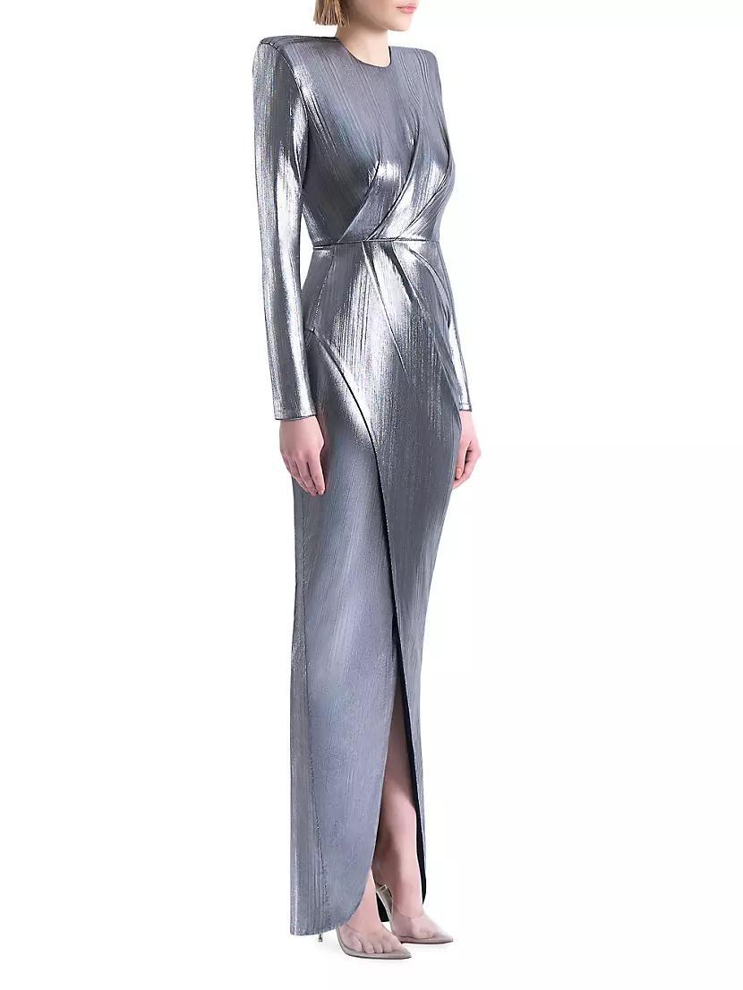 I Am The Business Metallic Jersey Wrap Gown Product Image