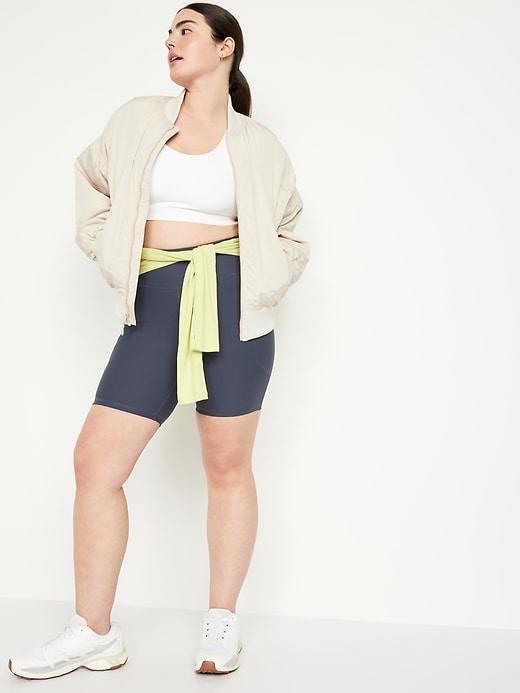 High-Waisted PowerSoft Biker Shorts -- 8-inch inseam Product Image